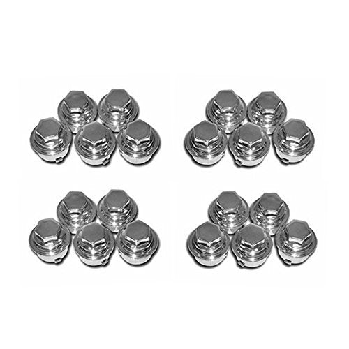 Corvette Lug Nut Covers - Chrome Smooth Top (Set) : 2000-2004 C5 & Z06
