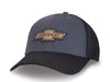 Chevrolet Vintage Woodgrain Emblem Hat - Officially Licensed Chevy Cap Black