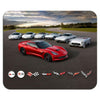 C1-C7 Corvette Generations Mouse Pad - Non-Slip Rubber Desktop Pad for Office or Home - Officially Licensed by GM