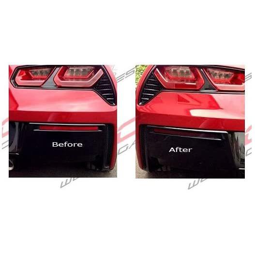 C7 Corvette - Blackouts - Rear Bumper Lower Cover Reflectors 2pc Vinyl-SR1 Performance