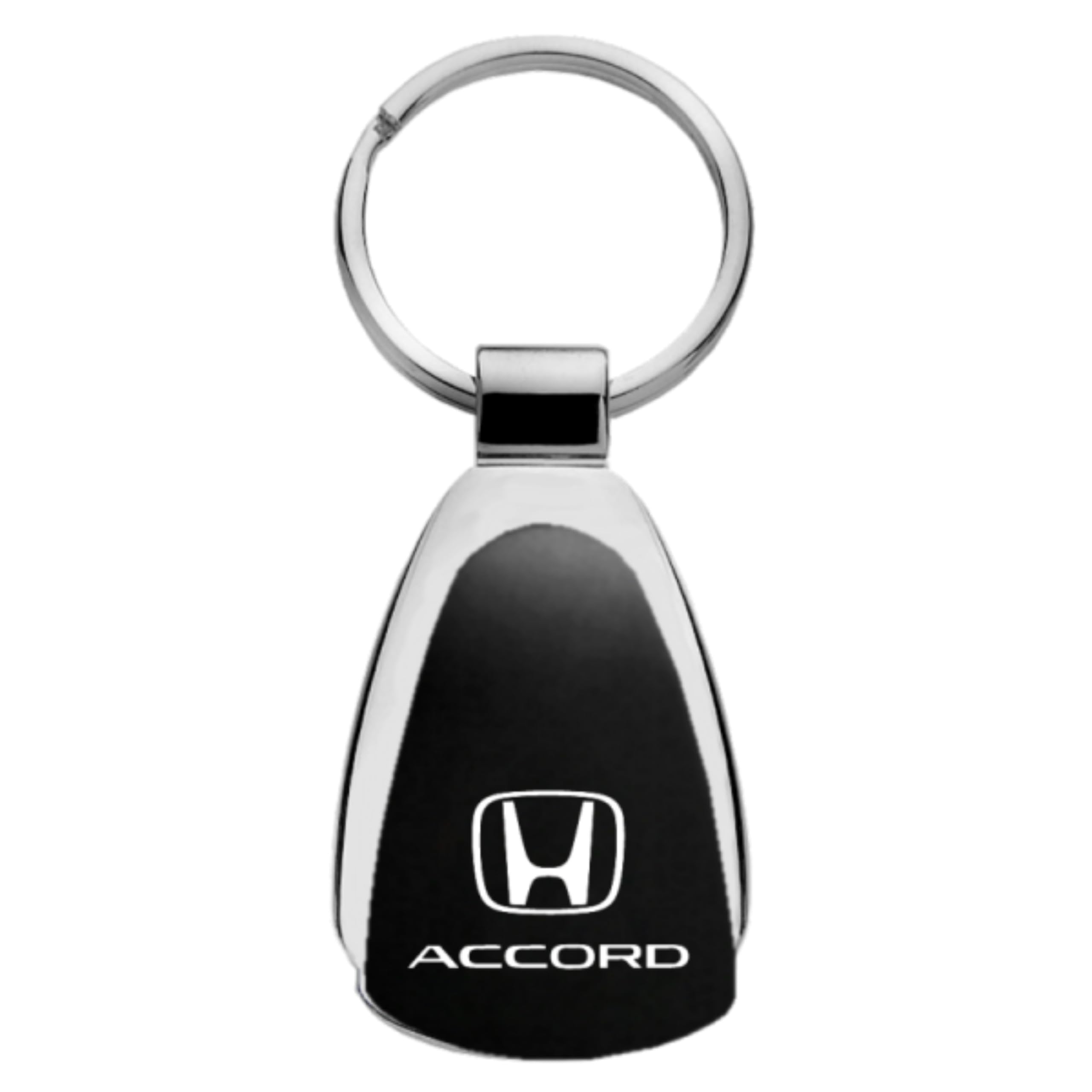 AU-TOMOTIVE GOLD, INC. Officially Licensed Black Teardrop Key Chain for Honda Accord