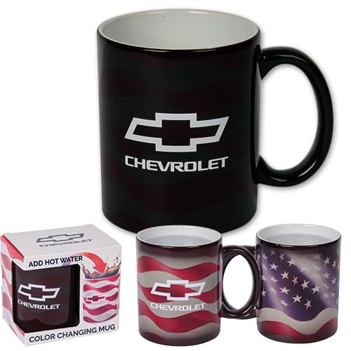 SR1 Performance Chevrolet Bowtie Color Changing Flag Mug - Chevy American Flag Coffee Cup - Made in USA