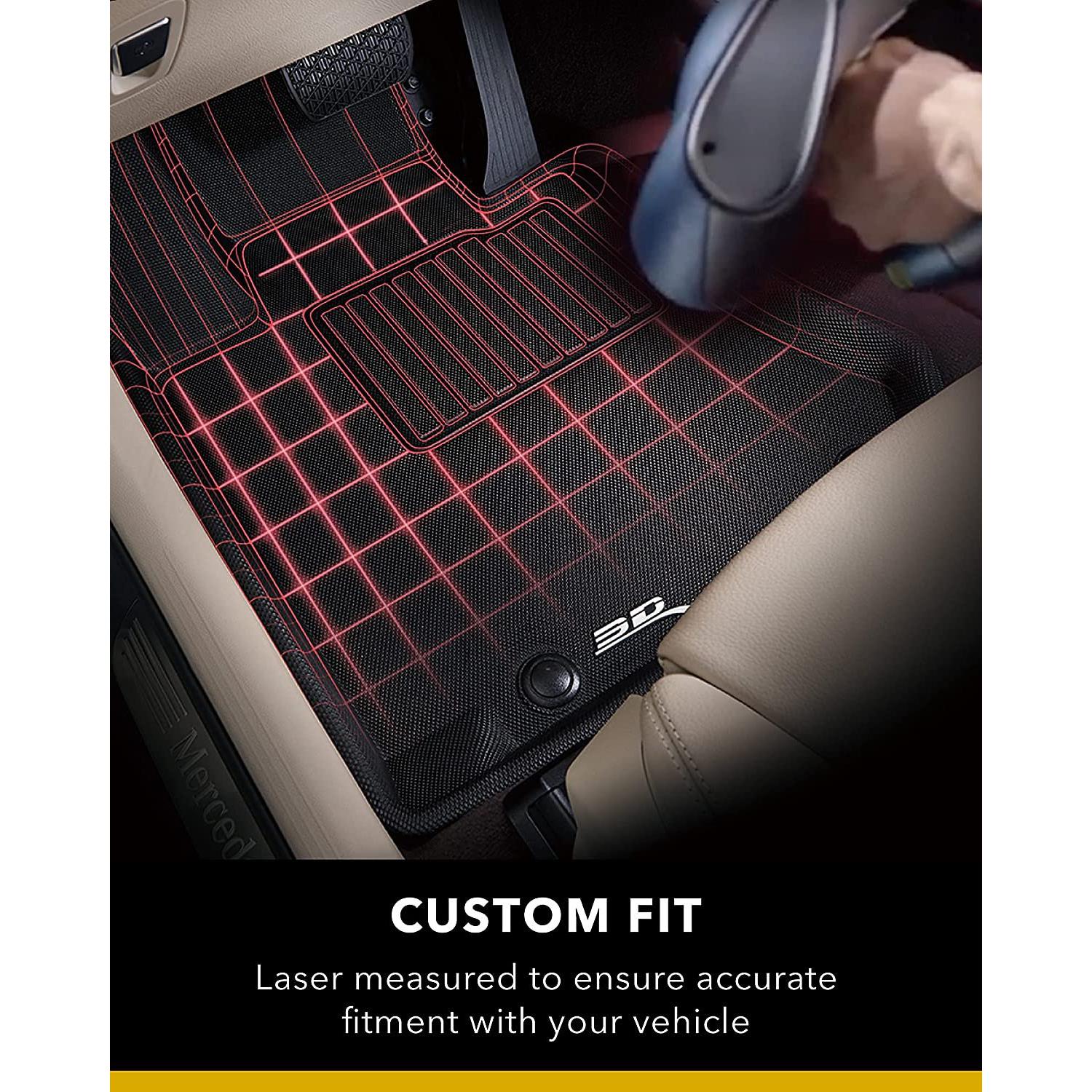 3D MAXpider Complete Set Custom Fit All-Weather Floor Mat for Select Audi Q7 Models-SR1 Performance