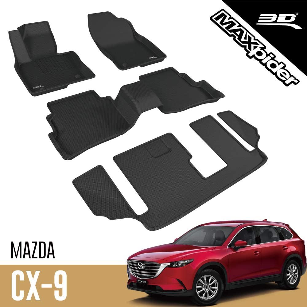 3D MAXpider All-Weather Floor Mat for Select Mazda Cx-9 Models Third Row