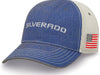 Chevy Silverado Washed Denim Hat - Vintage Chevrolet Snapback Cap