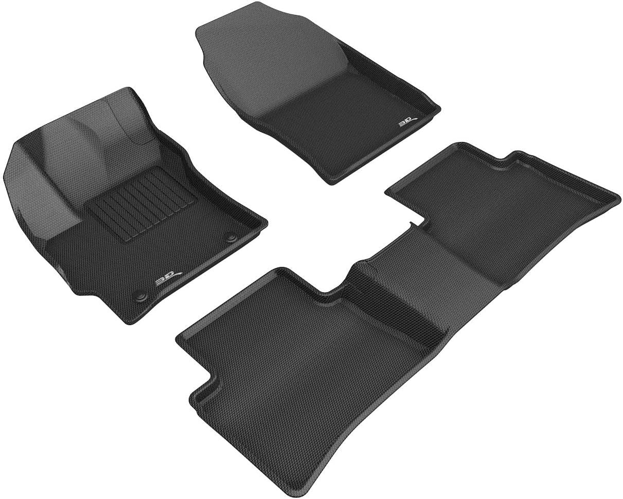 3D MAXpider L1TY25601509 Toyota Corolla Sedan 2020-2025 Custom Fit All-Weather Car Floor Mats Liners, Kagu Series (1st & 2nd Row, Black)