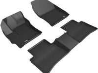 3D MAXpider L1TY25601509 Toyota Corolla Sedan 2020-2025 Custom Fit All-Weather Car Floor Mats Liners, Kagu Series (1st & 2nd Row, Black)