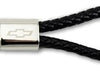 Chevy Bowtie Braided Rope Leather Keychain - Officially Licensed Chevrolet Key Chain