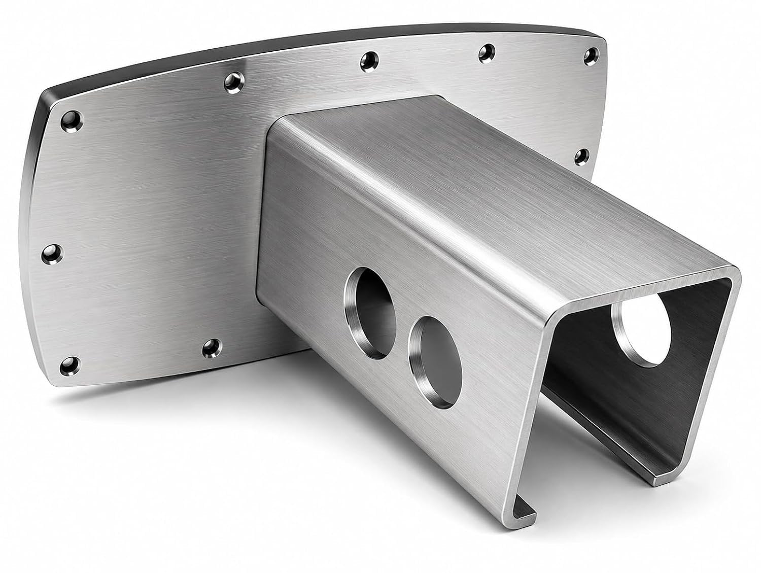 SR1 Performance USA GMC Billet Aluminum Trailer Hitch Cover Chrome with Black CNC Engraved Logo - 2" Rectangle Receiver Plug - Made in USA - Fits GMC Trucks & SUVs