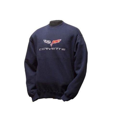 West Coast Corvette Men's Corvette Sweatshirt Fleece Embroidered C6-SR1 Performance