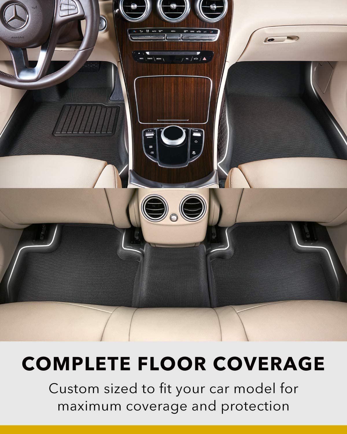 3D MAXpider Cargo Custom Fit All-Weather Floor Mat for Select Toyota Corolla Models - Kagu Rubber