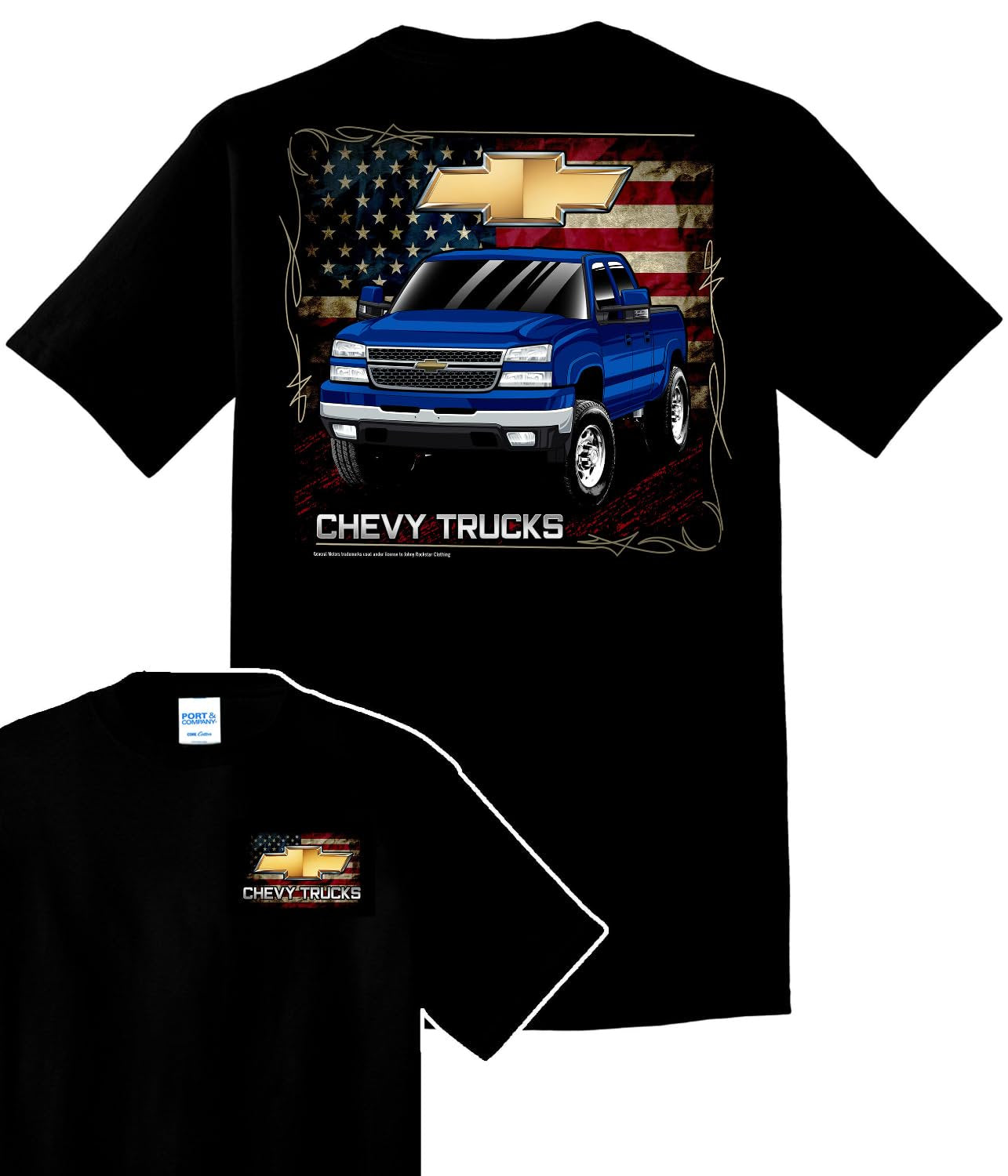Chevrolet Trucks 250th Anniversary T-Shirt – Cateye Silverado & Classic Chevy Truck American Flag Graphic Tee (US, Alpha, Medium, Regular, Regular, Cateye)