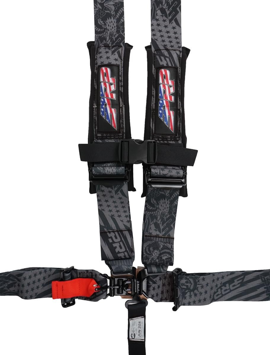 PRP Seats 5 Point Safety Harness with 3" Belts with Pads - New Glory