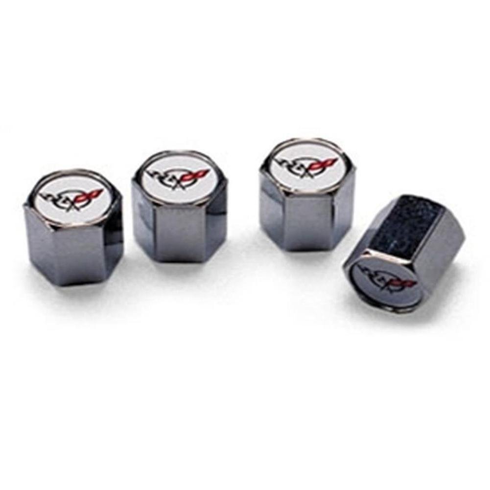 Corvette Valve Stem Caps w/C5 Logo : 1997-2004 C5-SR1 Performance