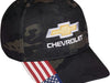 Chevy Bowtie Camo USA Flag Hat - Officially Licensed Chevrolet Cap