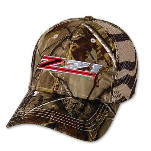 Chevrolet Z71 Camo Flag Back Hat - Chevy Trucker Snapback Cap
