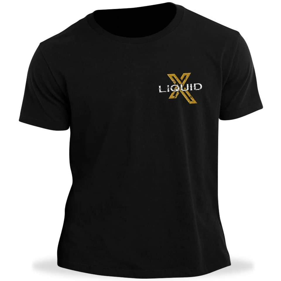 Liquid X Rustic Label Men's T-Shirt - Black