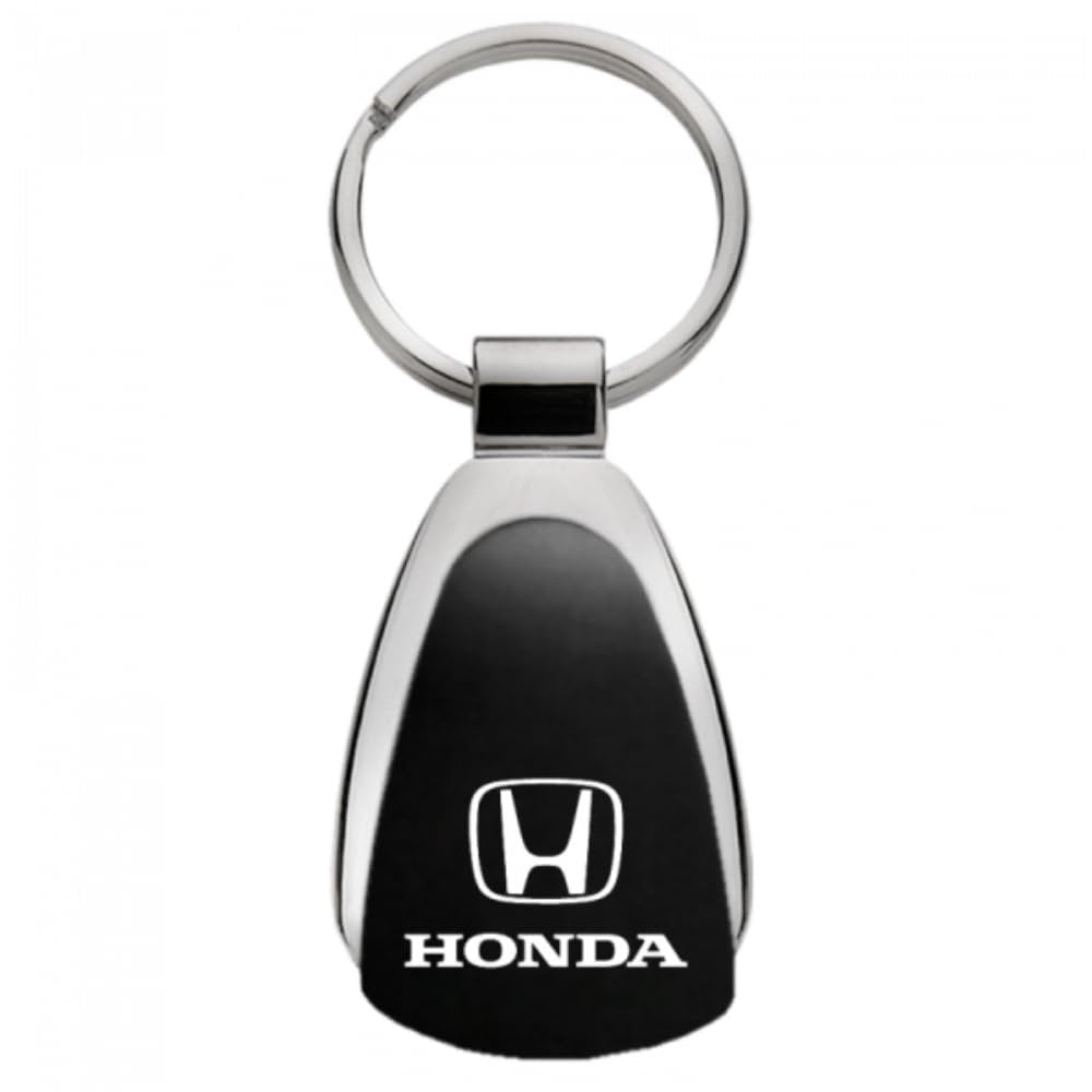 Au-TOMOTIVE GOLD, INC. Officially Licensed Teardrop Key Fob for Honda (Black)
