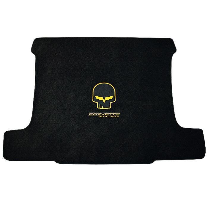 Corvette Cargo Mat - Jake Skull and Racing Script - Silver - Coupe : 2005-2013 C6, Z06, ZR1 or Grand Sport