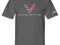 Made in The USA - C8 Corvette Crossed Flags T-Shirt-SR1 Performance
