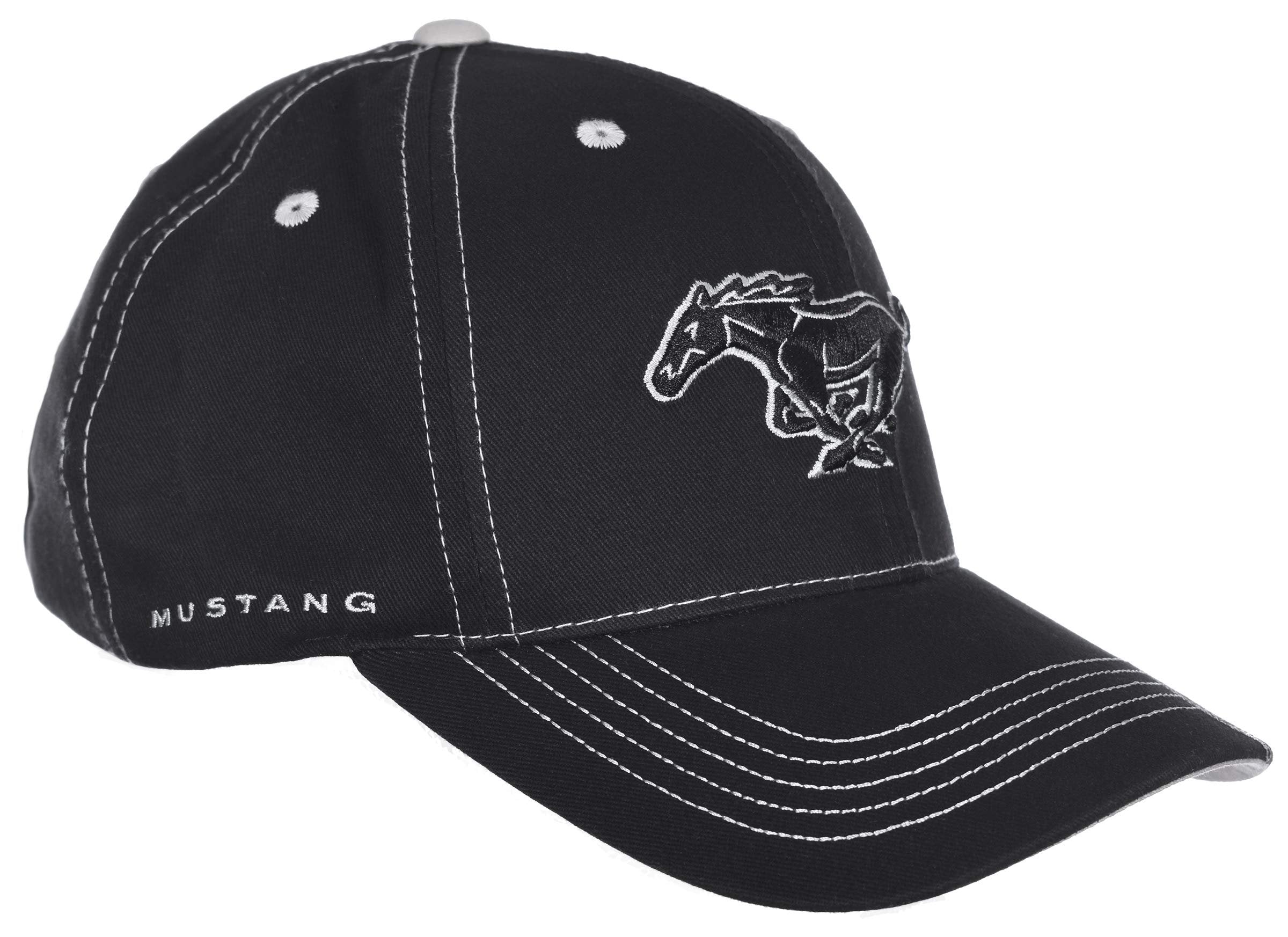 Ford Mustang Logo Cap Adjustable Black Fabric Hat