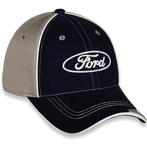 Ford Racing Hat - Blue Gray Ford Baseball Cap White Oval Logo