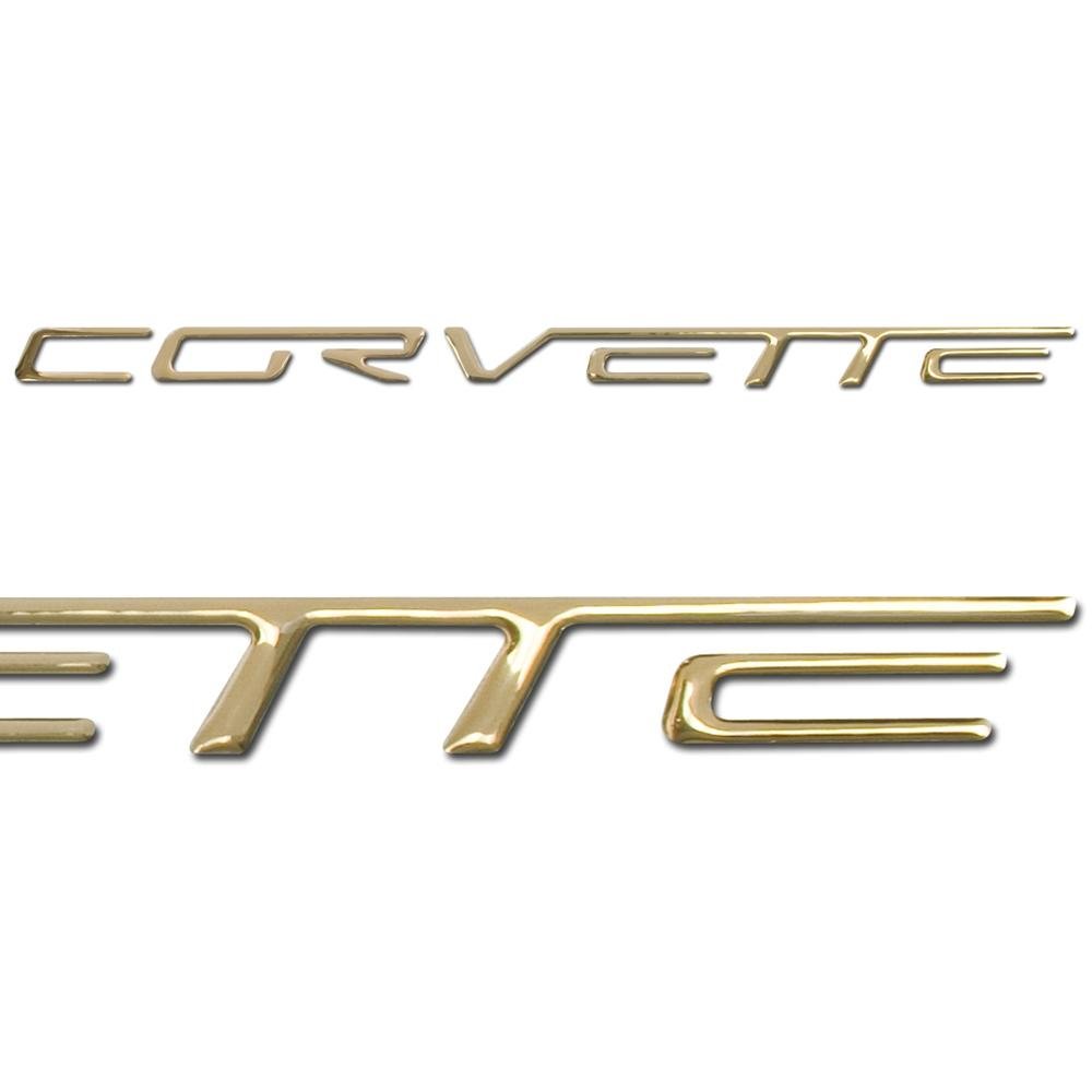 Corvette Domed Bumper Insert/Decals - (Set) : C6, Z06, ZR1, Grand Sport - Chrome
