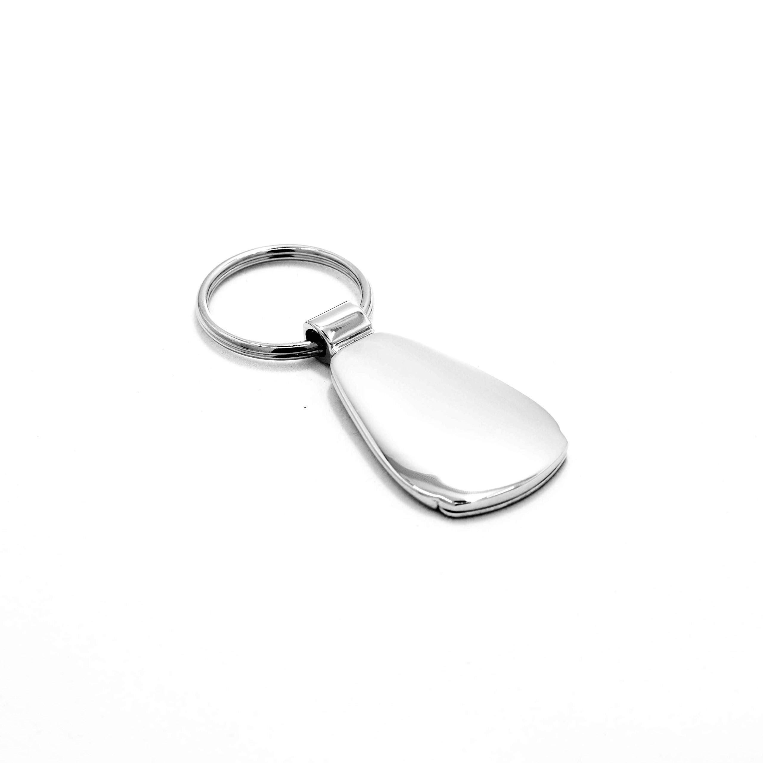 Au-TOMOTIVE GOLD, INC. Officially Licensed Red Teardrop Key Chain for Ford Mustang Tri-Bar