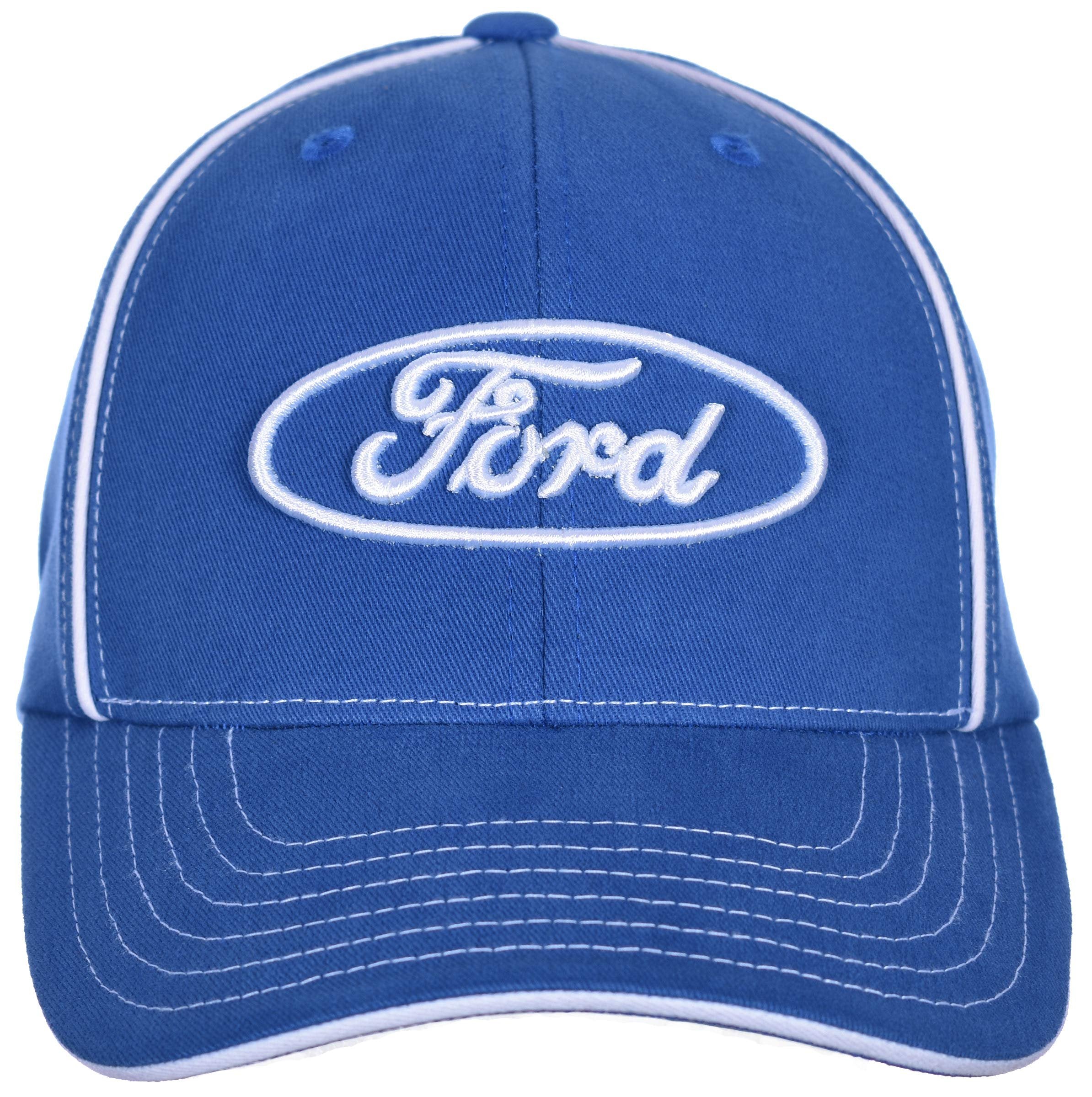 Ford Logo Cap Adjustable Blue Brushed Cotton Hat
