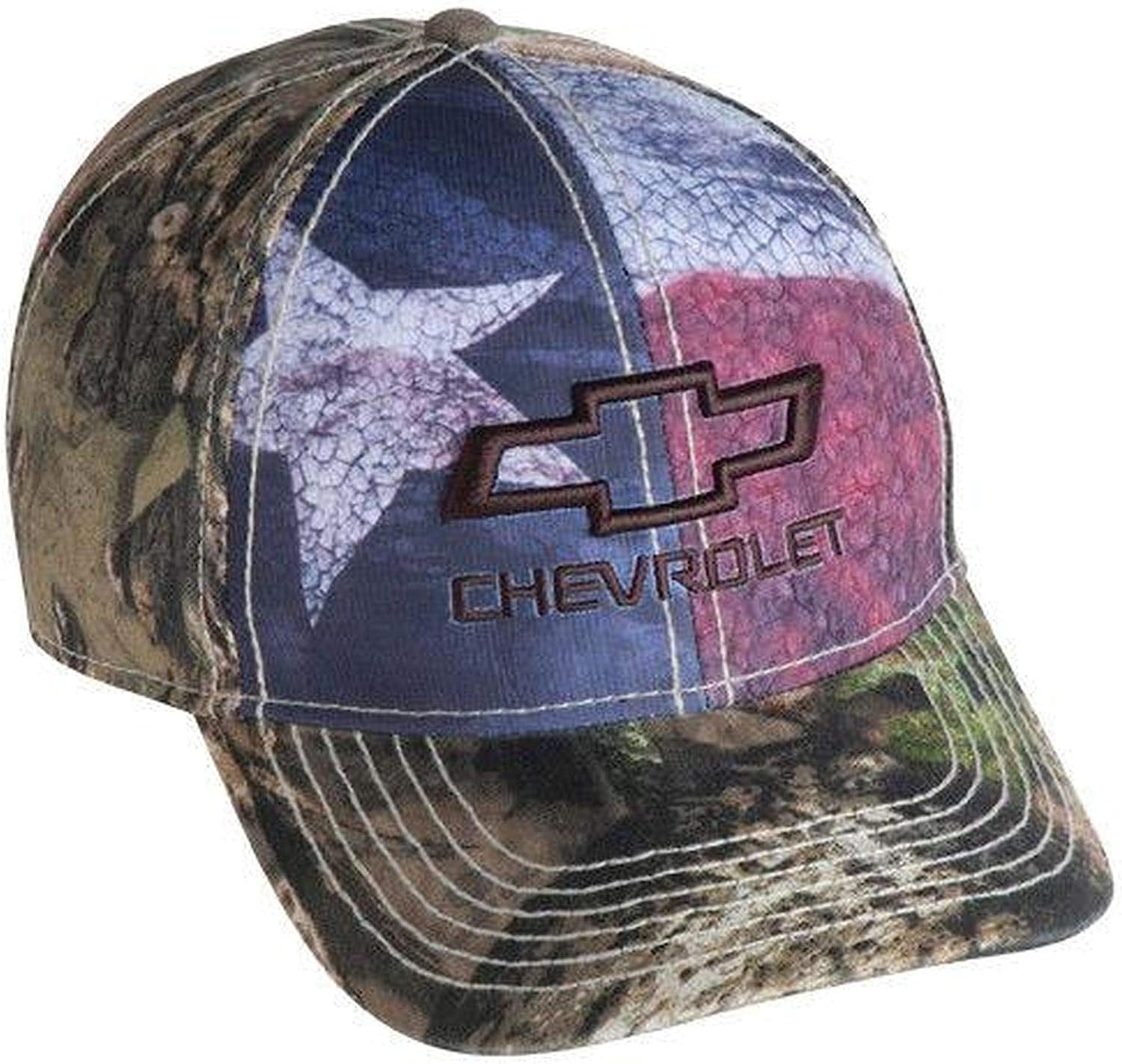 Chevrolet Chevy Bowtie Hat Cap Bowtie Texas Flag CAMO Cap Lonestar USA RED White