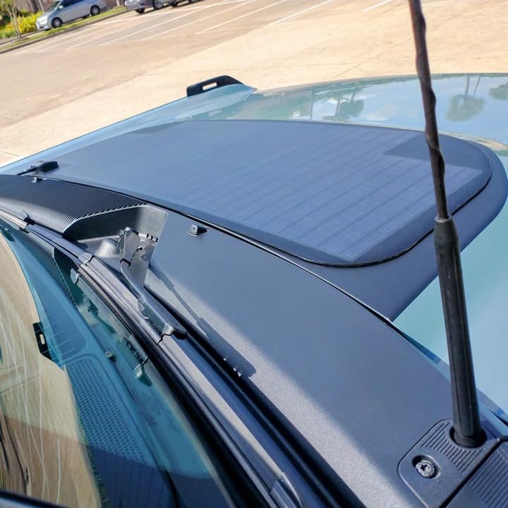 Lensun 65W 12V Hood Flexible Solar Panel for Ford Bronco 6th Gen (2021-Present) - Off Grid Solar Power for Offroading/Overlanding/Camping (Solar Panel + MPPT Controller + Vinyl Decal)