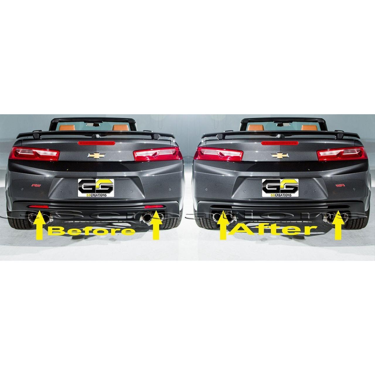 2016+ Camaro Rear Reflector Blackout Lens Cover Kit - Acrylic