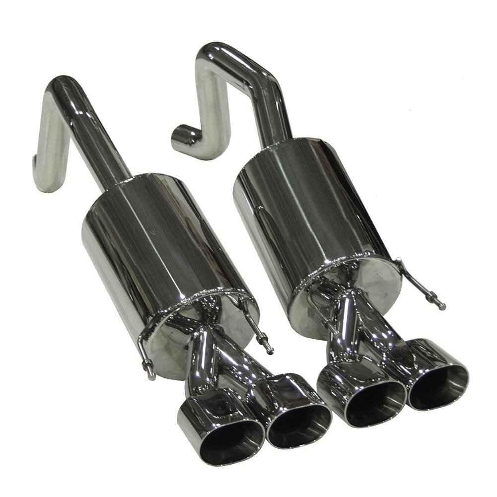 B&B PRT Axle-Back Corvette Exhaust - Quad 4.5" Oval Tips (05-08 C6)