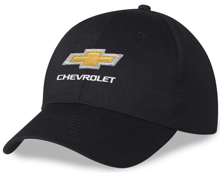 Chevrolet Bowtie Logo Twill Hat - Officially Licensed Adjustable Chevy Cap (US, Alpha, One Size, Blue)