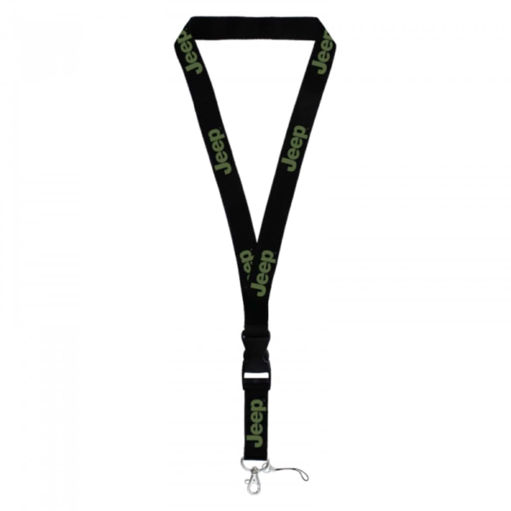 Au-TOMOTIVE GOLD Logo Lanyard Keychain for Jeep (Green on Black)
