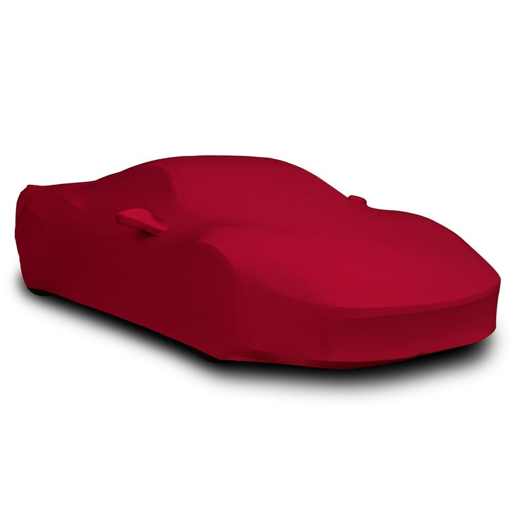 Indoor Car Cover – Ultraguard Stretch Satin Custom Fit Cover – Premium Soft Dust Protection Garage Storage Cover (Red, 2008-2023 Audi R8)