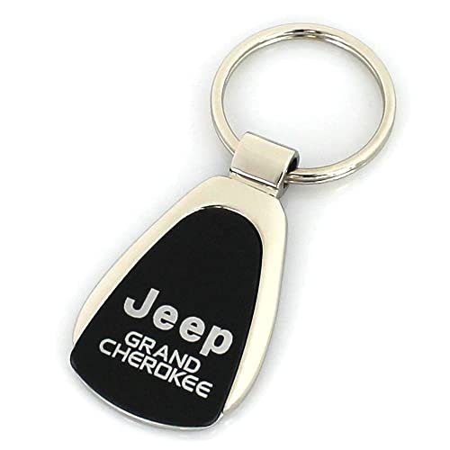 Au-Tomotive Gold, INC. Jeep Grand Cherokee Black Tear Drop Key Chain
