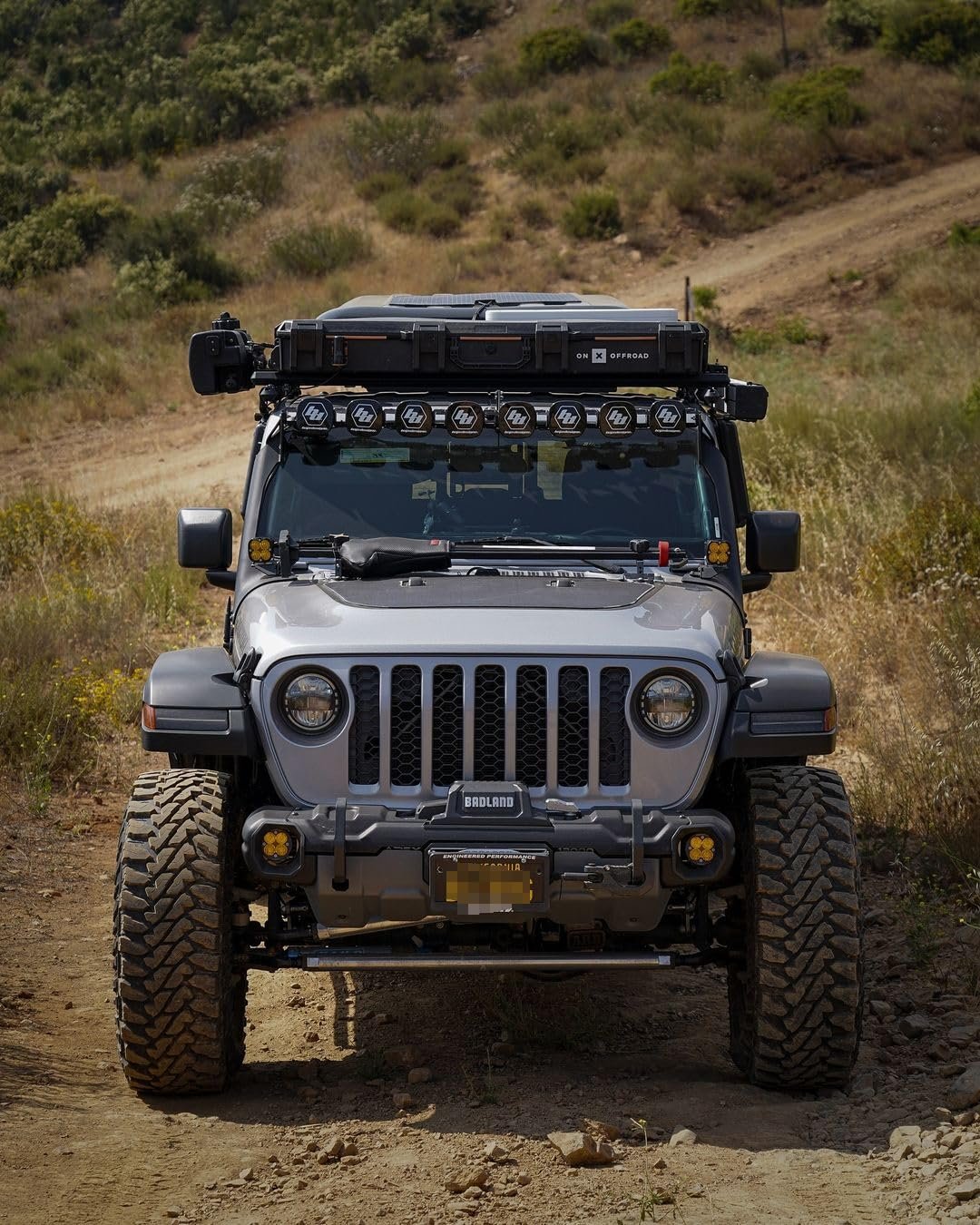 Lensun 90W 12V Hood Flexible Solar Panel for Jeep Gladiator JT (2018-Present) - Off Grid Solar Power for Offroading/Overlanding/Camping