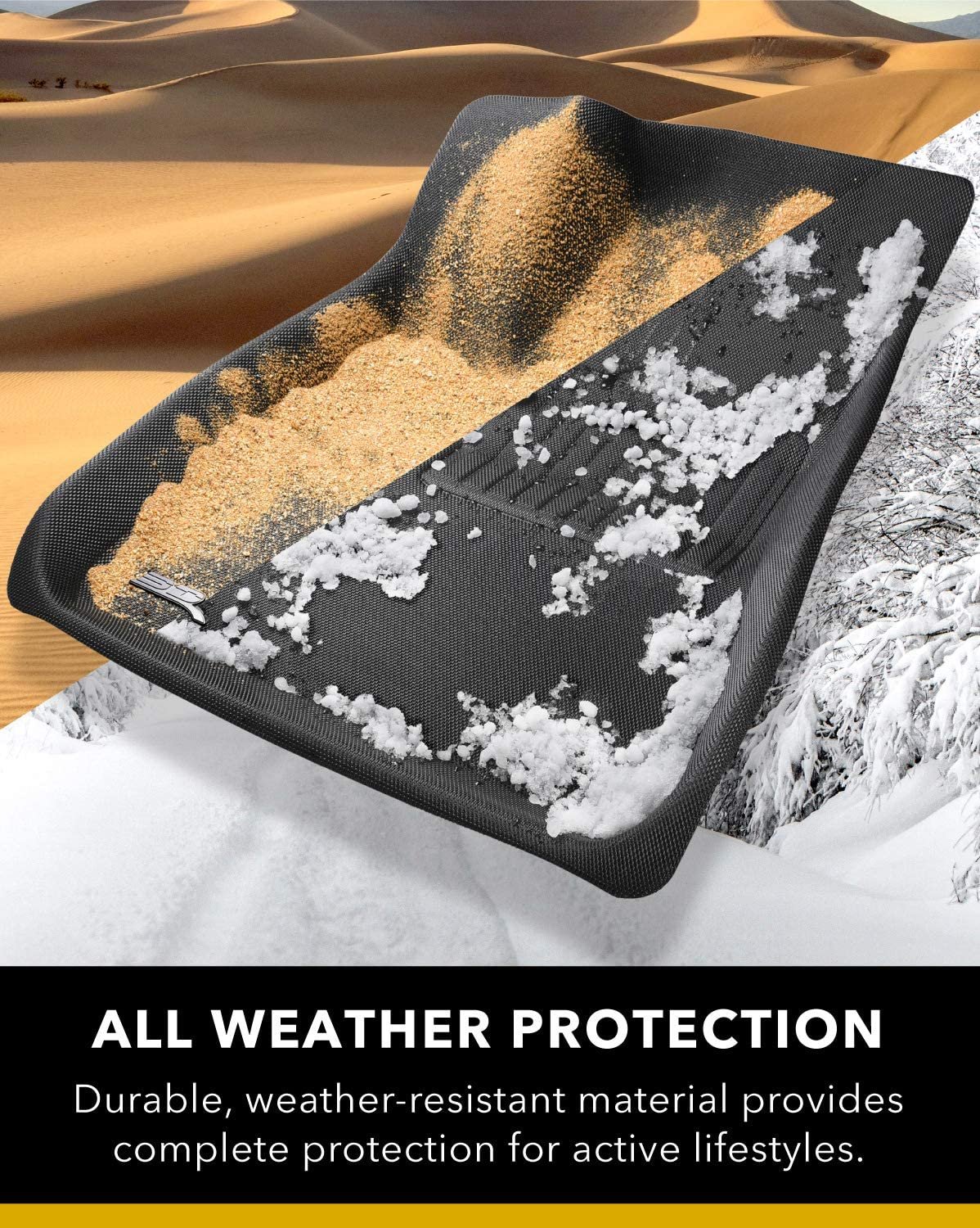 3D MAXpider Cargo Custom Fit All-Weather Floor Mat for Select Toyota Corolla Models - Kagu Rubber