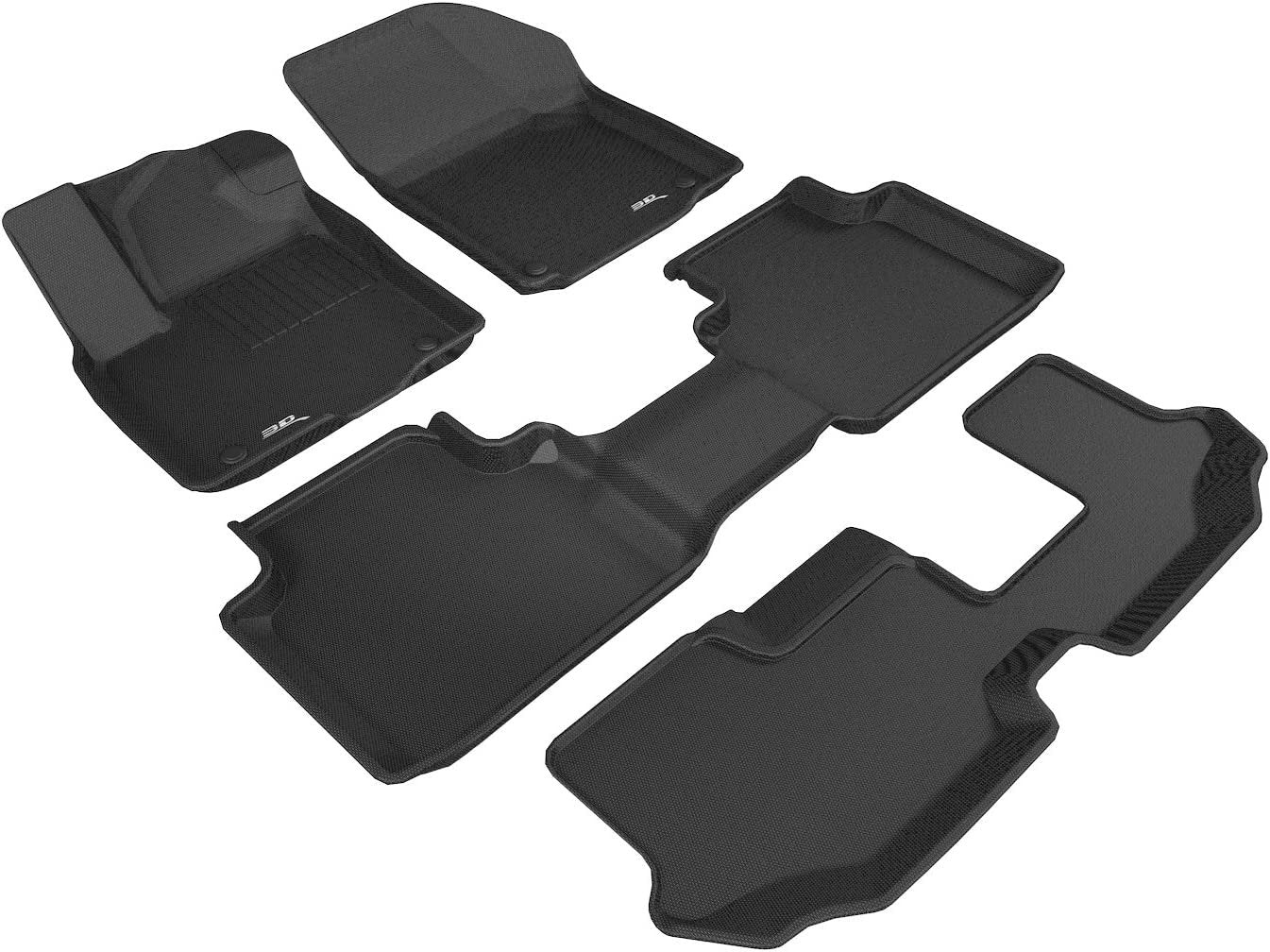 3D MAXpider Complete Set Custom Fit All-Weather Floor Mat for Select Volkswagen Atlas Models