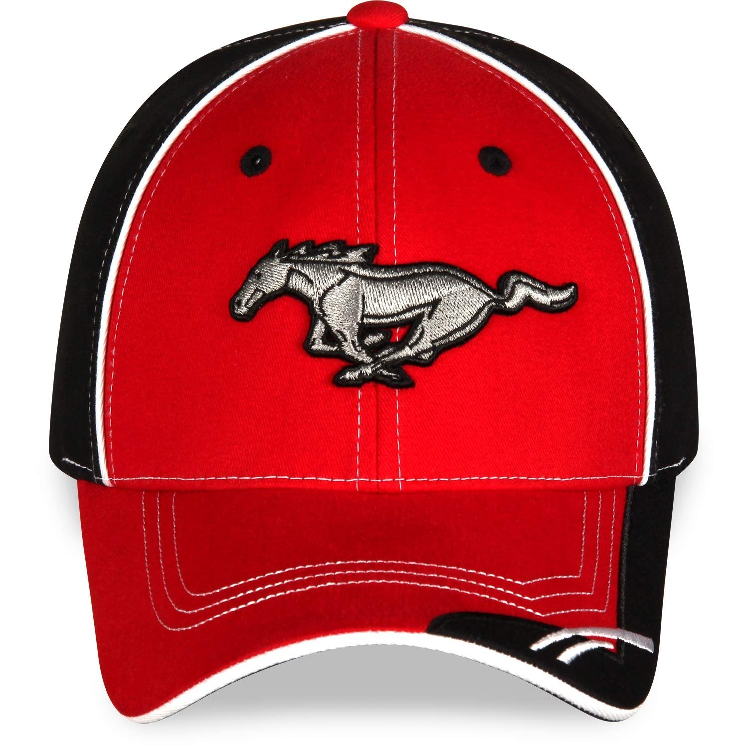 Ford Mustang Baseball Cap for Men - Logo Car Racing Hat Red Black