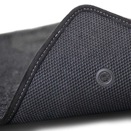 2008-2012 Corvette Ebony Black Floor Mats - Crossed Flags Logo