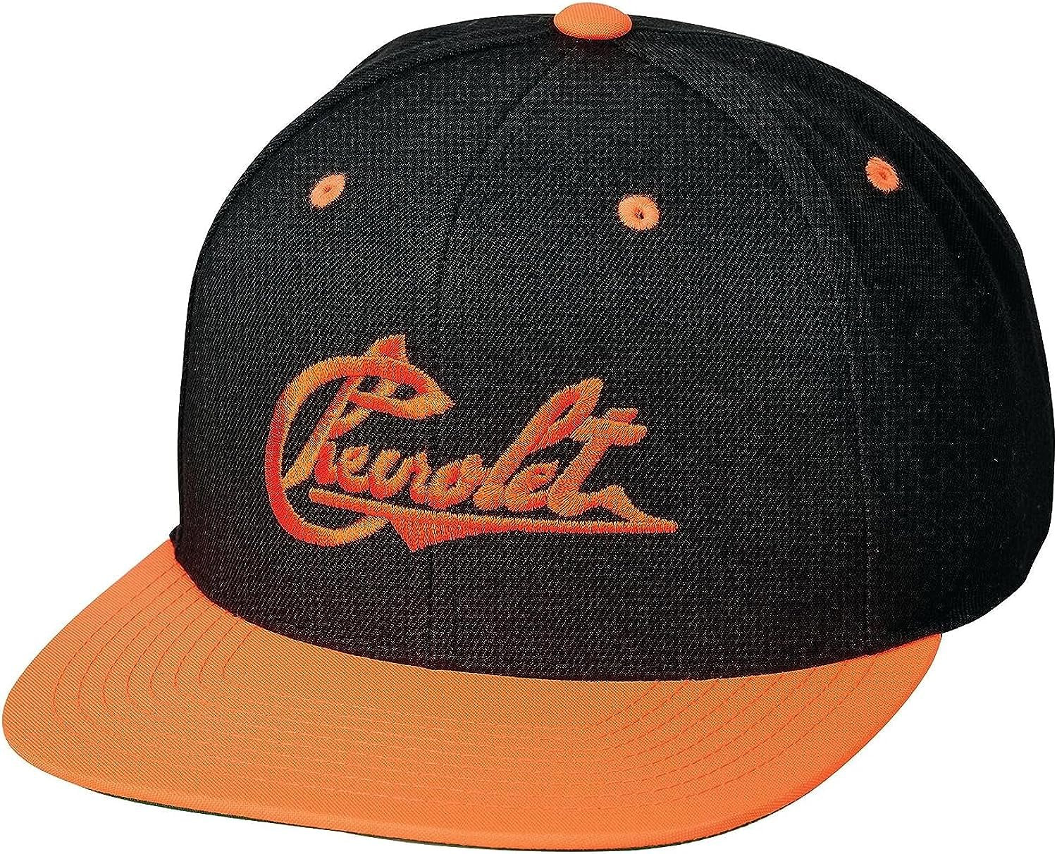 Chevrolet Vintage Flat Bill Hat - Neon Chevy Snapback Cap