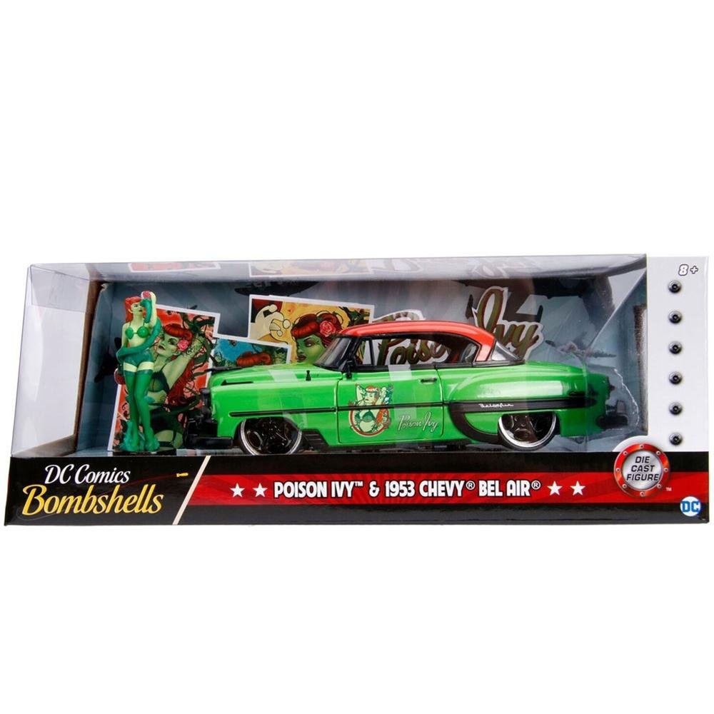 Chevrolet Bel Air Poison Ivy - Green/Red - Die-Cast Figure 1:24 - DC Comics Bombshells : 1953