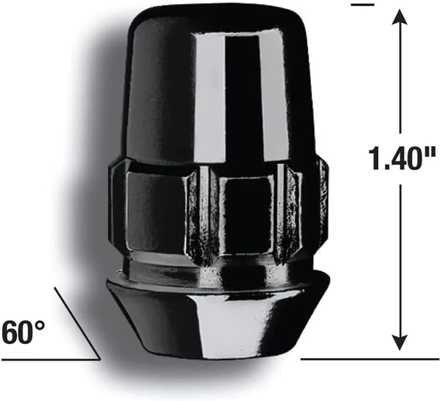 Gorilla Wheel Locks/Lug Nuts 12 x 1.5 - Gloss Black for Honda Accord, Civic, Fit, Insight, Crosstour, S2000 (Lug Nuts & Wheel Locks)
