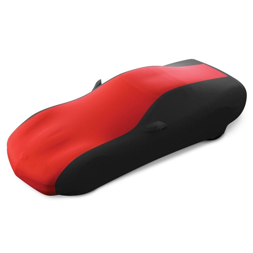 Corvette Ultraguard Stretch Satin Sport Car Cover - Dark Red/Black - Indoor : 1984-1996 C4
