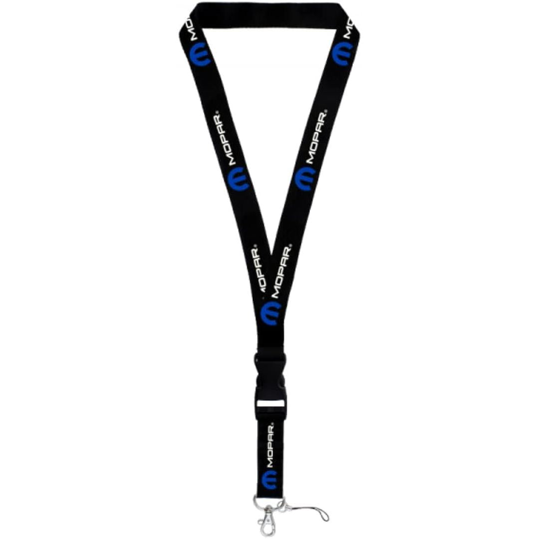 Mopar White / Blue Word Black Universal Lanyard Neck Strap