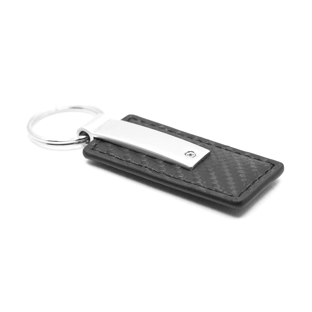Au-Tomotive Gold, INC. Officially Licensed Black Carbon Fiber Texture Leather Key Chain for Ford Raptor