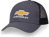 Chevrolet Snapback Hat - Mesh Back Chevy Cap - Charcoal Gray