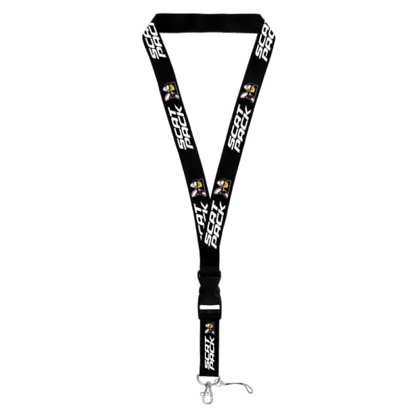 Au-TOMOTIVE GOLD INC. Officially Licensed Dodge Scat Pack Lanyard Keychain (White on Black)